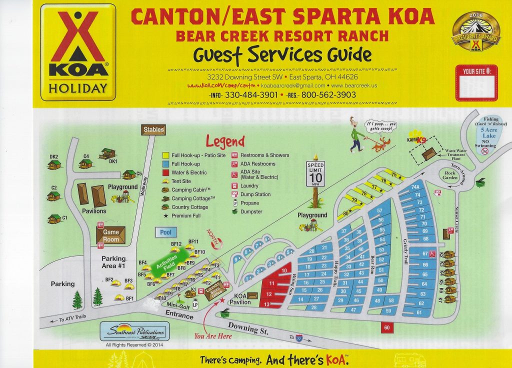 Facility Map Bear Creek Ranch KOA